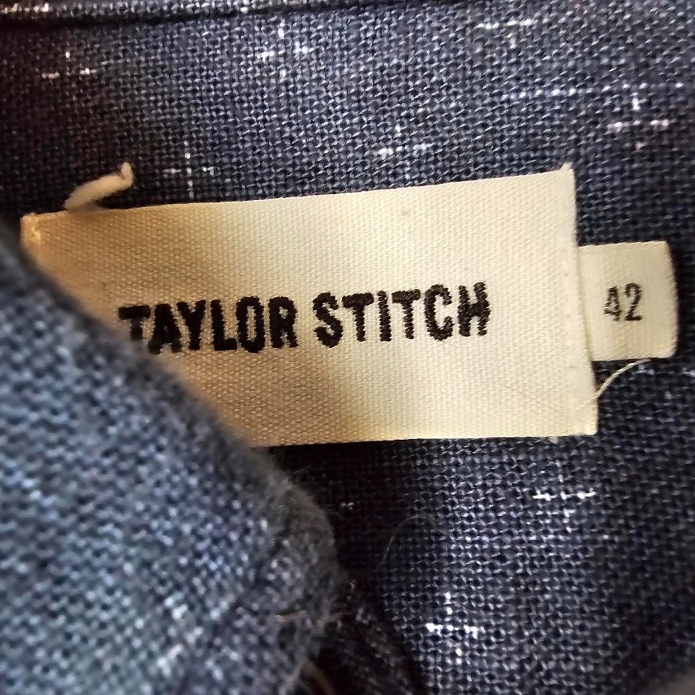 Taylor Stitch M Size 42 Navy Blue Shirt